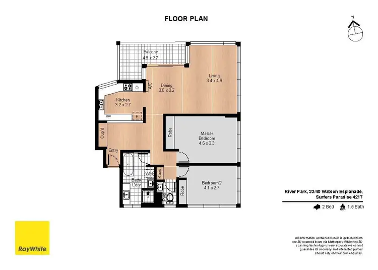 Floorplan of Homely apartment listing, 33/40 Watson Esplanade, Surfers Paradise QLD 4217