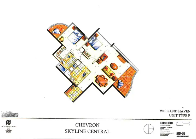 Floorplan of Homely unit listing, 3202/23 Ferny Avenue, Surfers Paradise QLD 4217