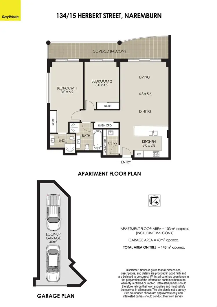 Floorplan of Homely apartment listing, 134/15 Herbert Street, Naremburn NSW 2065
