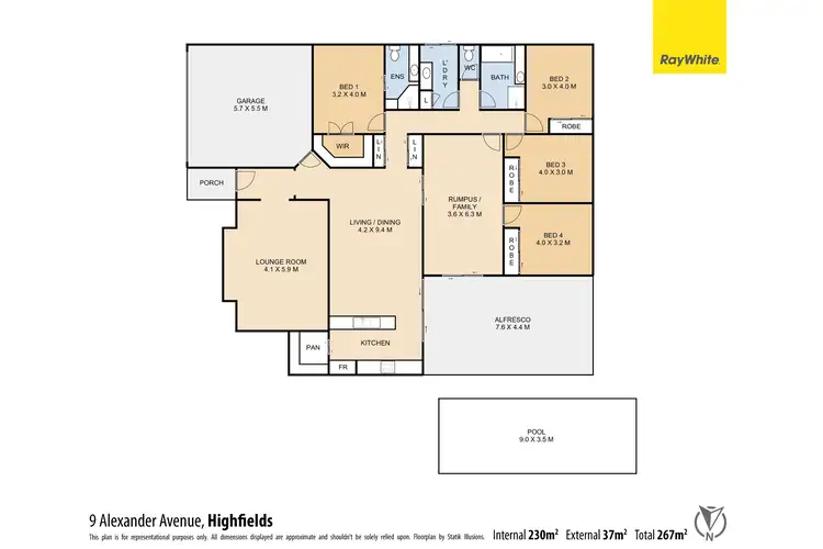 Floorplan of Homely house listing, 9 Alexander Avenue, Highfields QLD 4352
