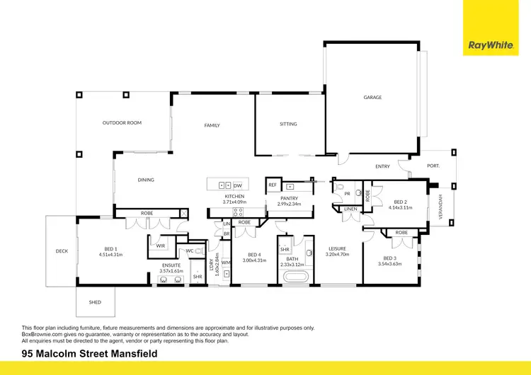 Floorplan of Homely house listing, 95 Malcolm Street, Mansfield VIC 3722