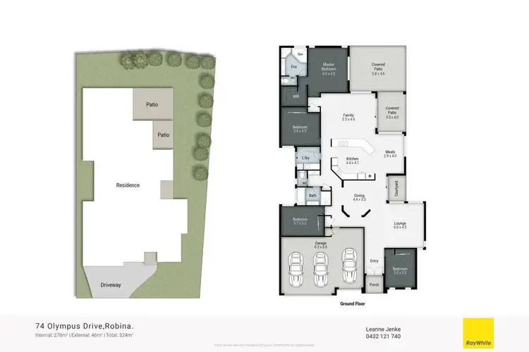 Floorplan of Homely house listing, 74 Olympus Drive, Robina QLD 4226