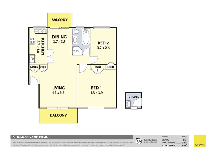 Floorplan of Homely unit listing, 5/118 Manning Street, Kiama NSW 2533