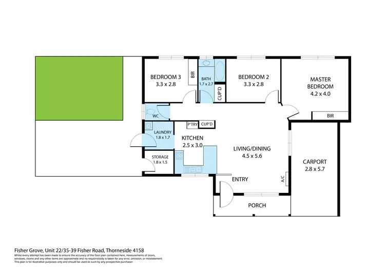 Floorplan of Homely unit listing, 22/35 Fisher Road, Thorneside QLD 4158