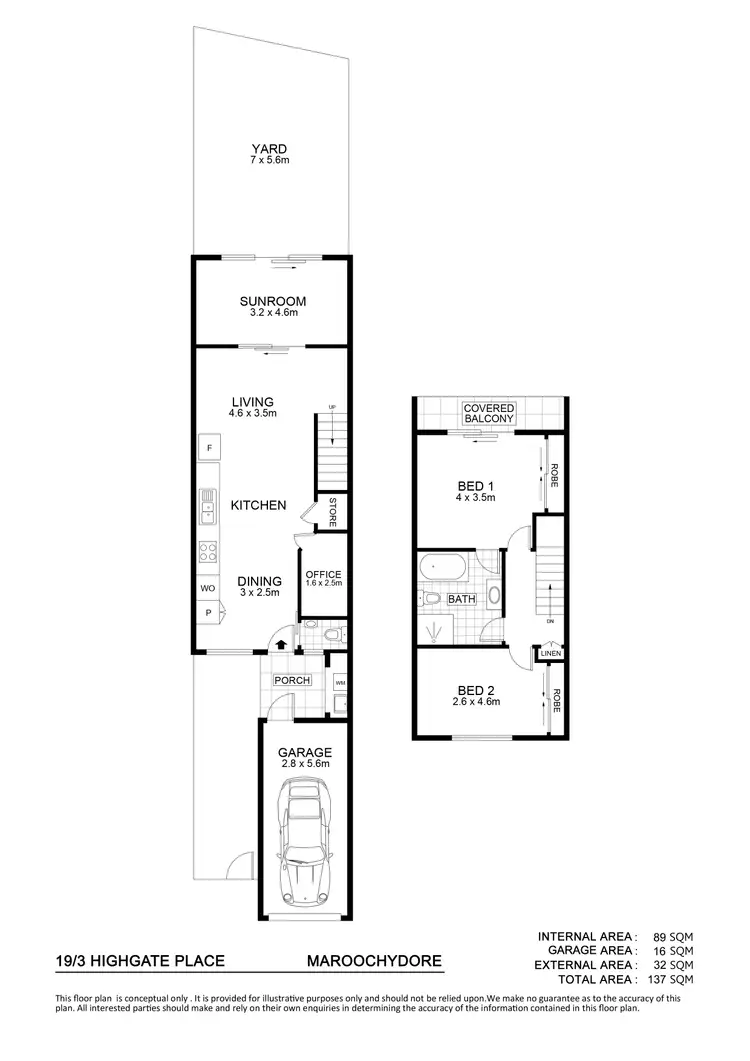 Floorplan of Homely townhouse listing, 19/3 Highgate Place, Maroochydore QLD 4558
