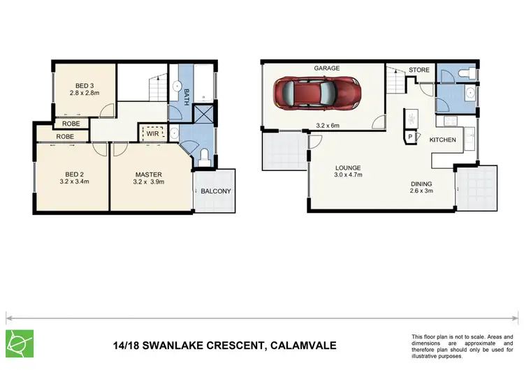 Floorplan of Homely townhouse listing, 14/18 Swan Lake Crescent, Calamvale QLD 4116