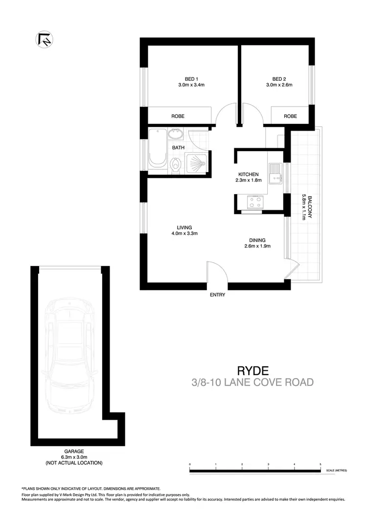 Floorplan of Homely unit listing, 3/8-10 Lane Cove Road, Ryde NSW 2112