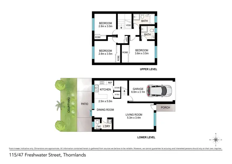 Floorplan of Homely townhouse listing, 115/47 Freshwater Street, Thornlands QLD 4164