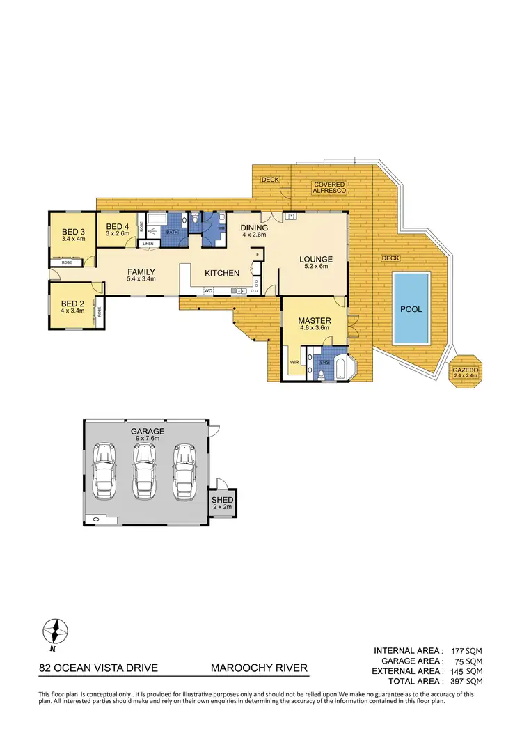 Floorplan of Homely house listing, 82 Ocean Vista Drive, Maroochy River QLD 4561