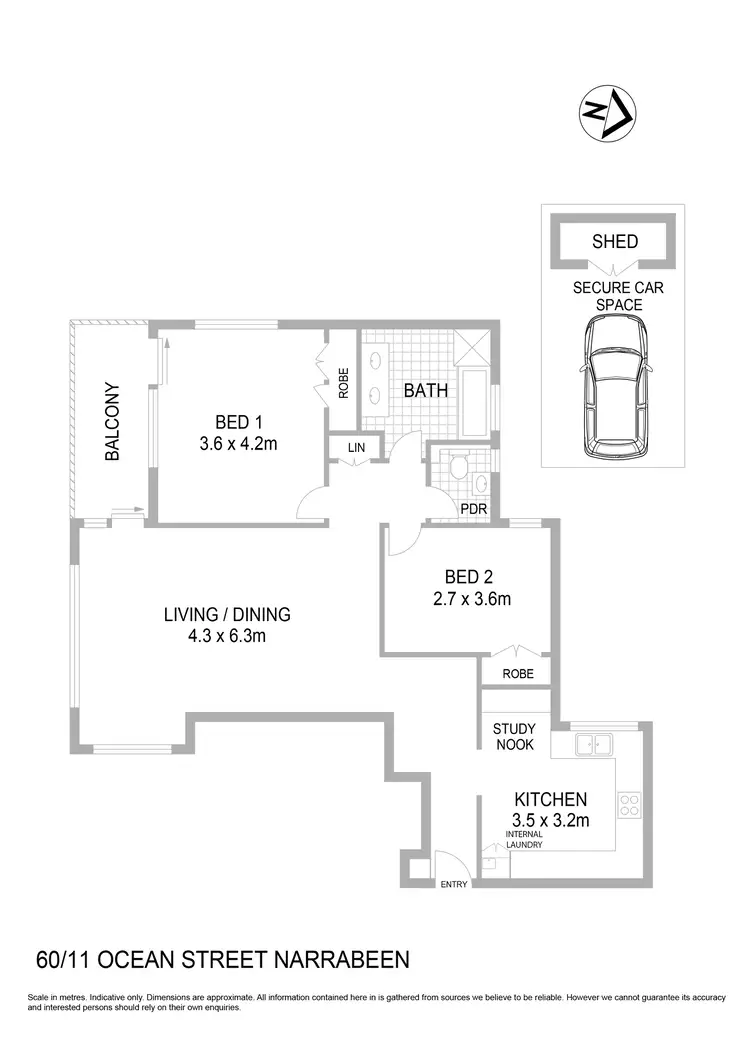 Floorplan of Homely unit listing, 60/11 Ocean Street, Narrabeen NSW 2101