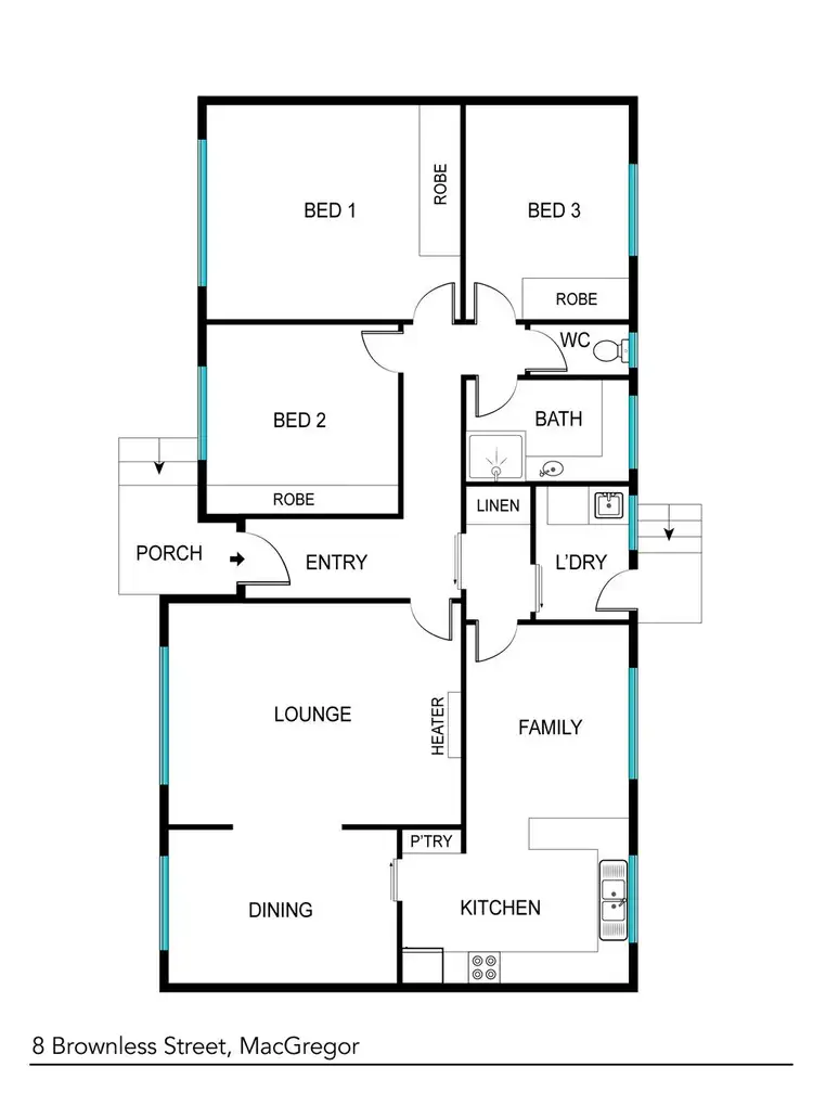 Floorplan of Homely house listing, 8 Brownless Street, Macgregor ACT 2615