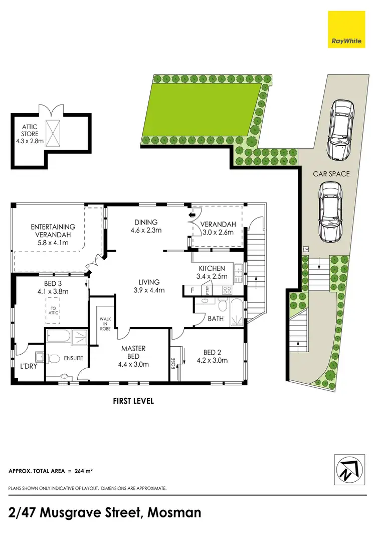 Floorplan of Homely semi-detached listing, 2/47 Musgrave Street, Mosman NSW 2088