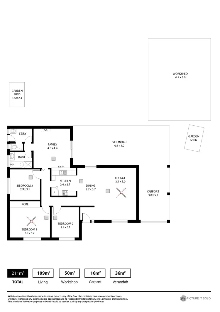 Floorplan of Homely house listing, 37 Megunya Crescent, Craigmore SA 5114
