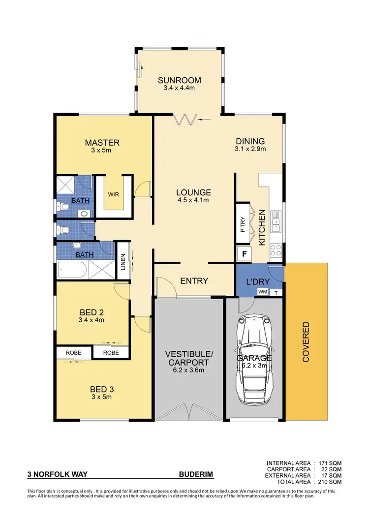 Floorplan of Homely house listing, 3 Norfolk Way, Buderim QLD 4556