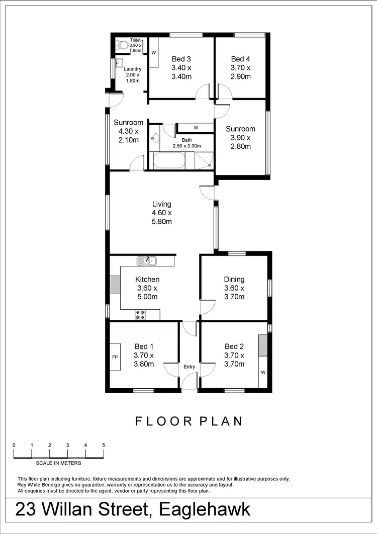 Floorplan of Homely house listing, 23 Willan Street, Eaglehawk VIC 3556
