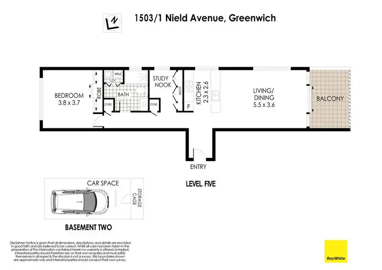 Floorplan of Homely apartment listing, 1503/1 Nield Avenue, Greenwich NSW 2065