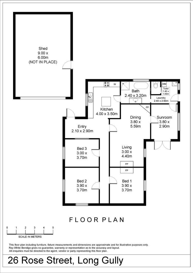 Floorplan of Homely house listing, 26 Rose Street, Long Gully VIC 3550