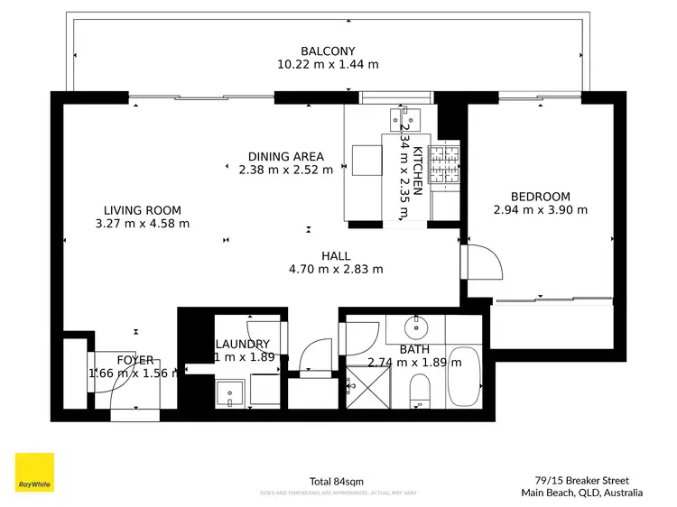 Floorplan of Homely apartment listing, 79/15 Breaker Street, Main Beach QLD 4217