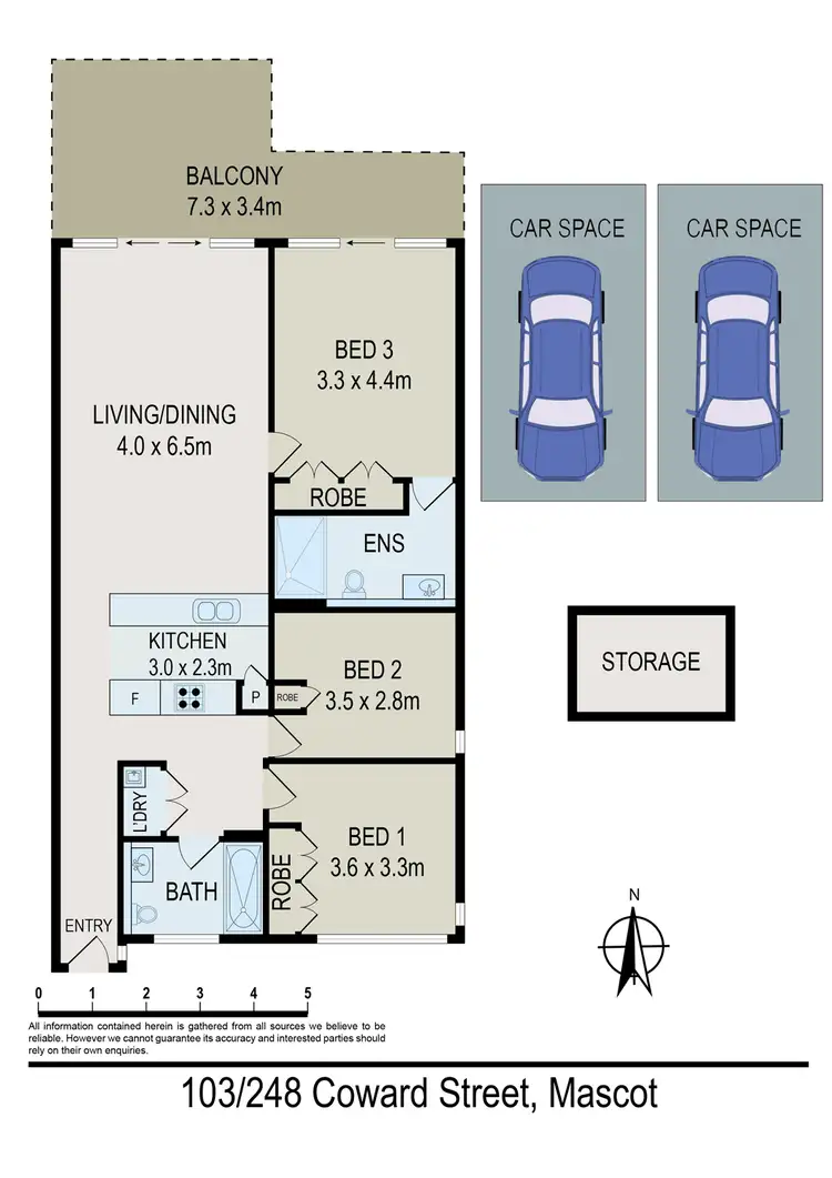 Floorplan of Homely apartment listing, 803/248 Coward Street, Mascot NSW 2020