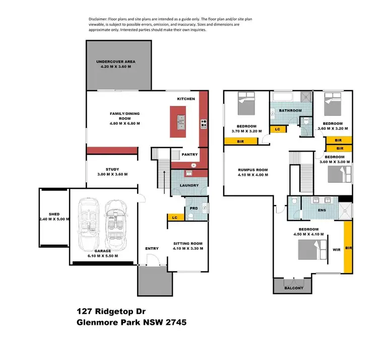 Floorplan of Homely house listing, 127 Ridgetop Drive, Glenmore Park NSW 2745