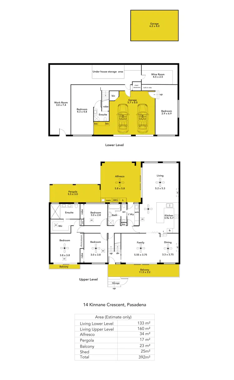 Floorplan of Homely house listing, 14 Kinnane Crescent, Pasadena SA 5042