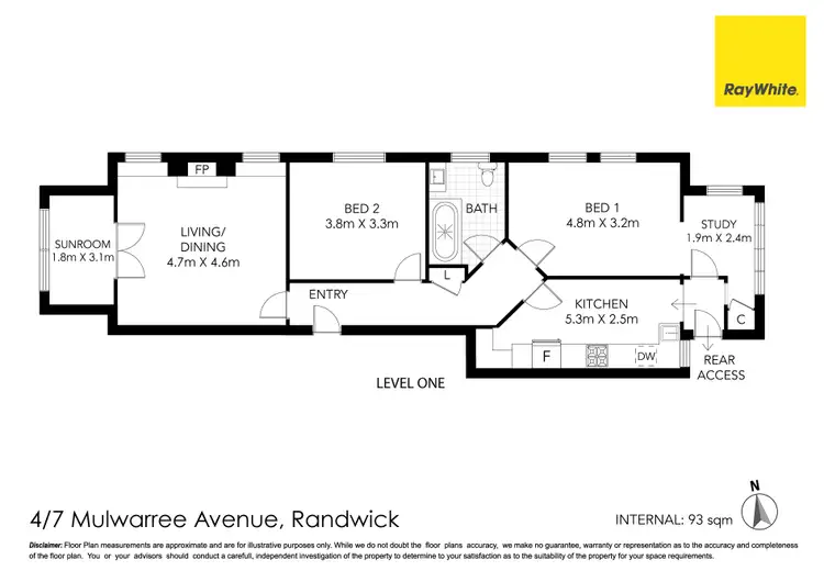 Floorplan of Homely apartment listing, 4/7 Mulwarree Avenue, Randwick NSW 2031