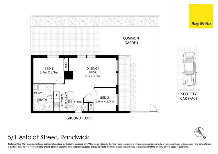 Floorplan of Homely apartment listing, 5/1 Astolat Street, Randwick NSW 2031