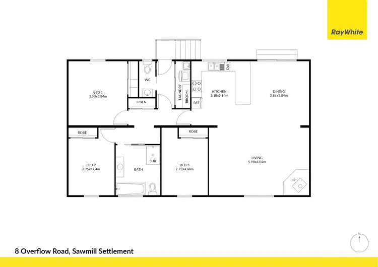 Floorplan of Homely house listing, 8 Overflow Road, Sawmill Settlement VIC 3723