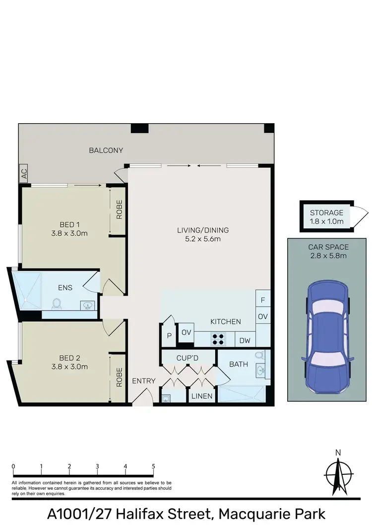 Floorplan of Homely apartment listing, 1001/27 Halifax Street, Macquarie Park NSW 2113