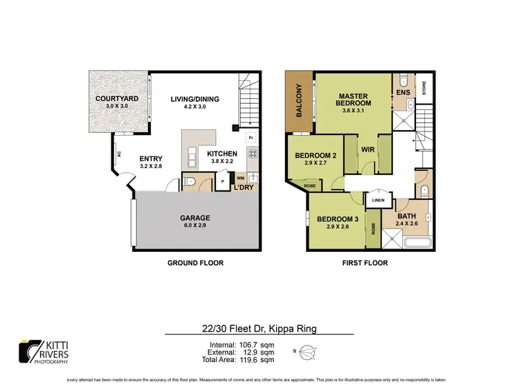 Floorplan of Homely townhouse listing, 22/30 Fleet Drive, Kippa-Ring QLD 4021
