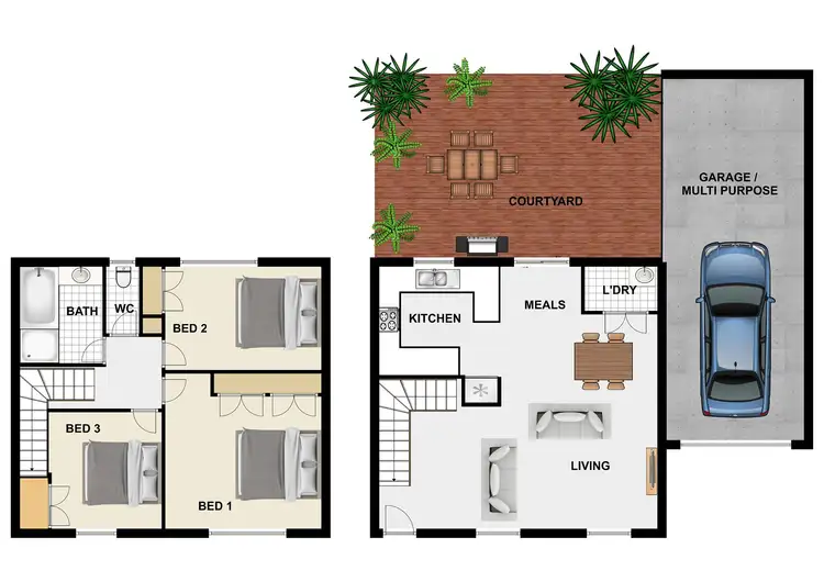 Floorplan of Homely townhouse listing, 16/111 Barbaralla Drive, Springwood QLD 4127