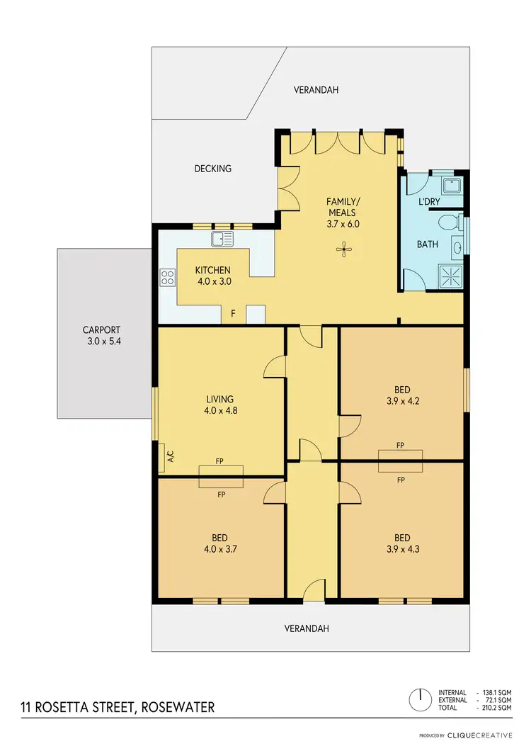 Floorplan of Homely house listing, 11 Rosetta Street, Rosewater SA 5013
