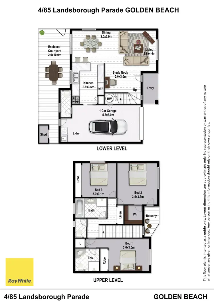 Floorplan of Homely unit listing, Unit 4/85 Landsborough Parade, Golden Beach QLD 4551