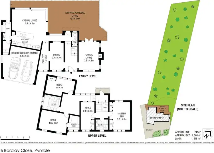 Floorplan of Homely house listing, 6 Barclay Close, Pymble NSW 2073