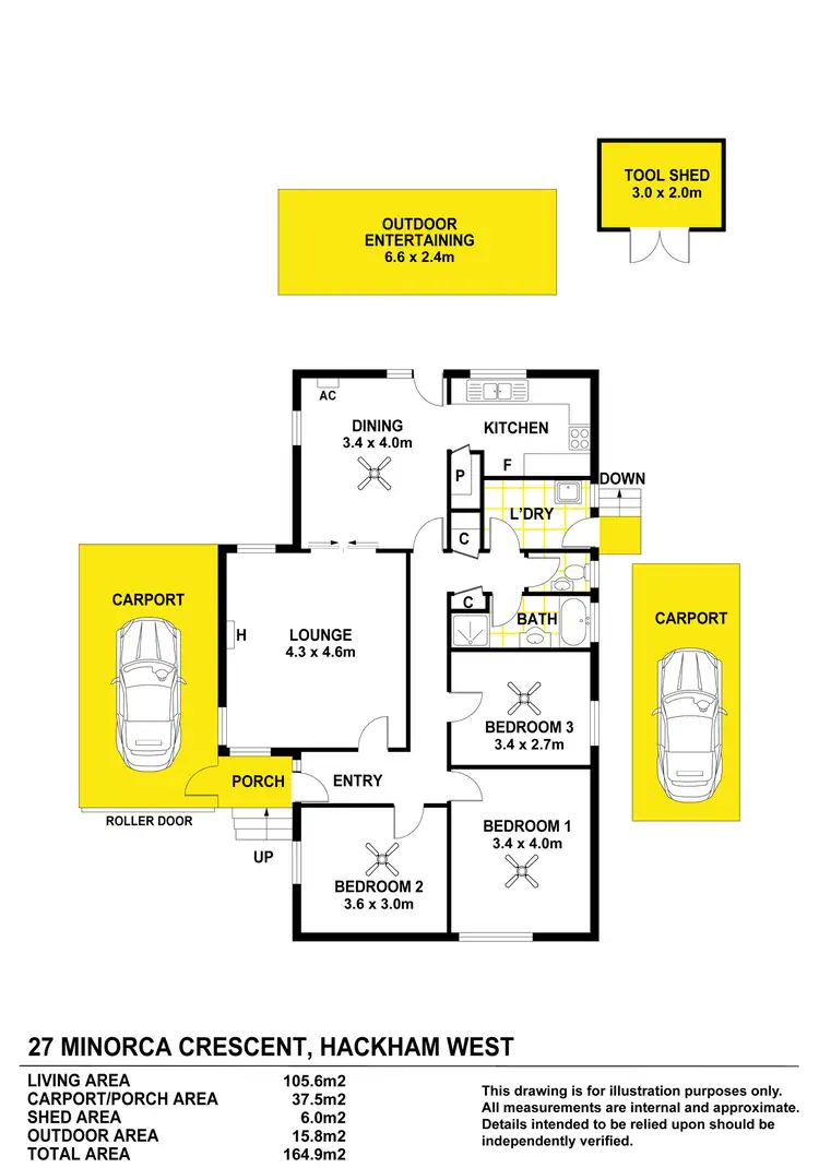 Floorplan of Homely house listing, 27 Minorca Crescent, Hackham West SA 5163