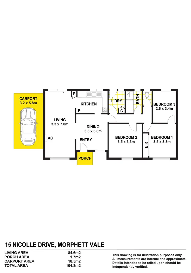 Floorplan of Homely house listing, 15 Nicolle Drive, Morphett Vale SA 5162