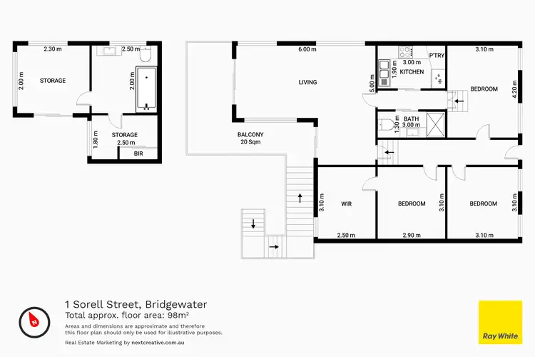 Floorplan of Homely house listing, 1 Sorell Street, Bridgewater TAS 7030