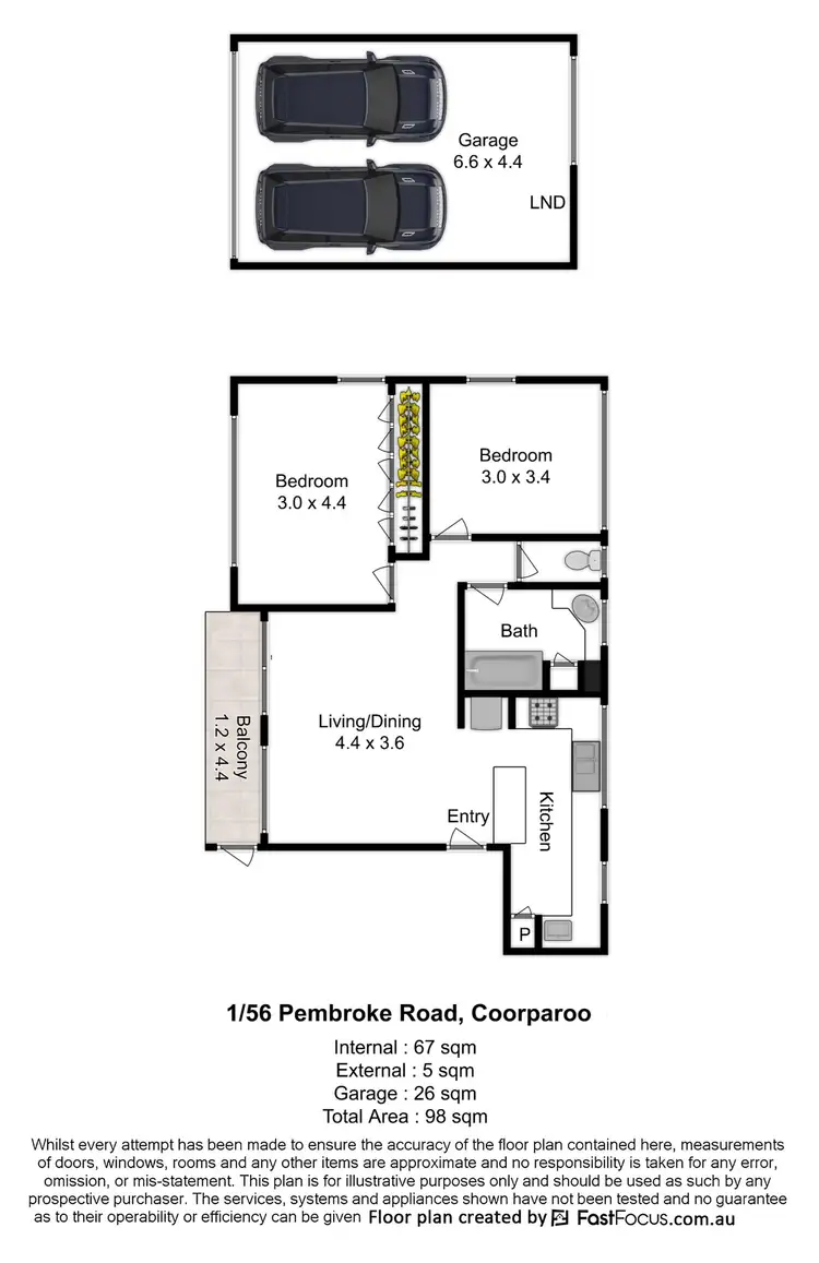 Floorplan of Homely apartment listing, 1/56 Pembroke Road, Coorparoo QLD 4151