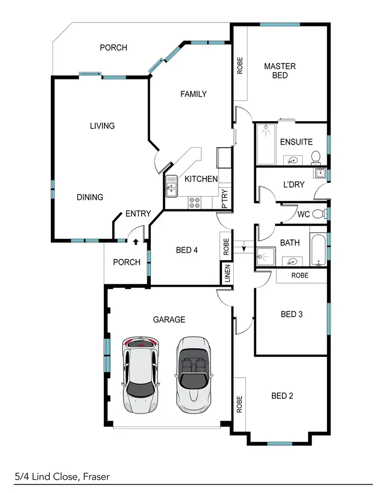 Floorplan of Homely townhouse listing, 5/4 Lind Close, Fraser ACT 2615