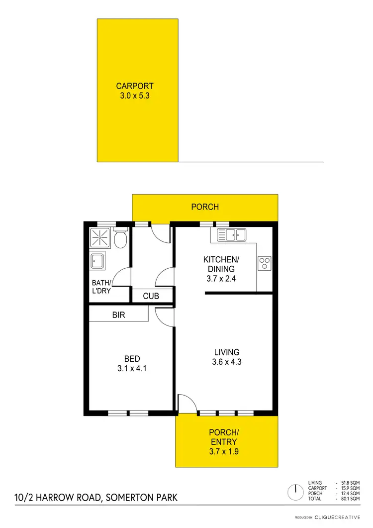 Floorplan of Homely house listing, 10/2 Harrow Road, Somerton Park SA 5044