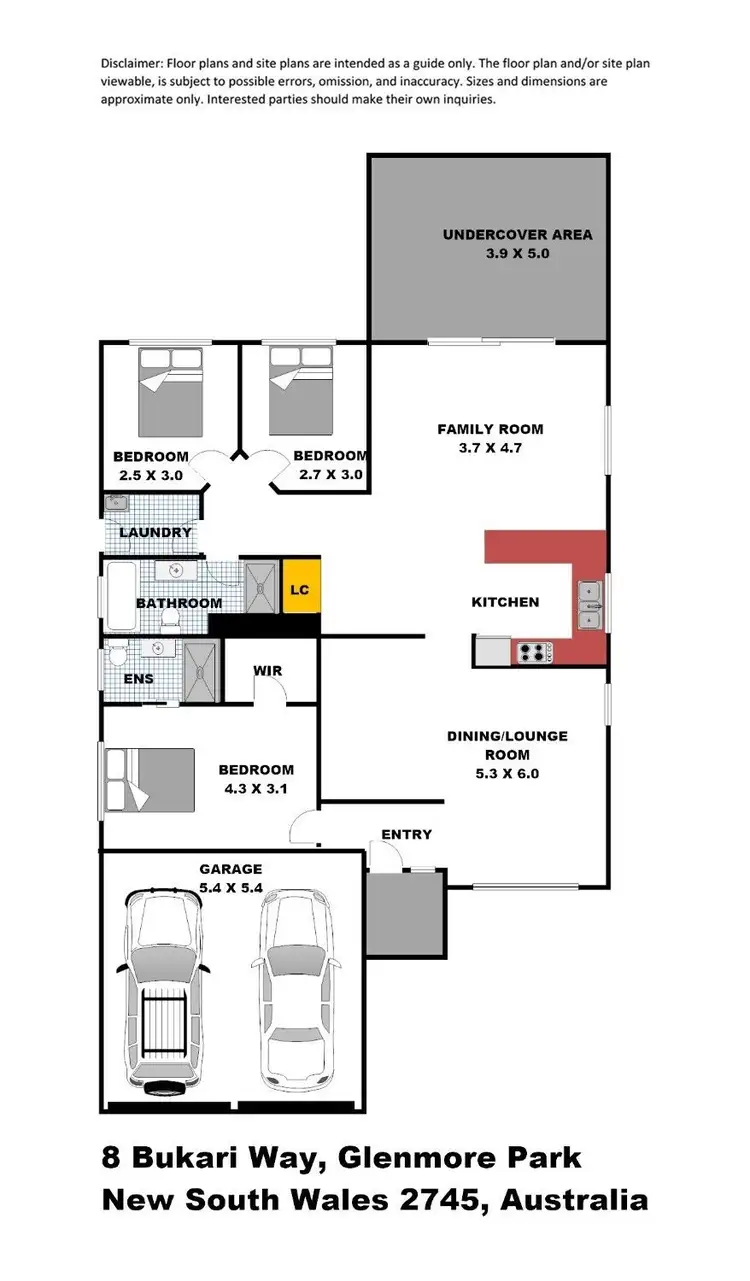 Floorplan of Homely house listing, 8 Bukari Way, Glenmore Park NSW 2745
