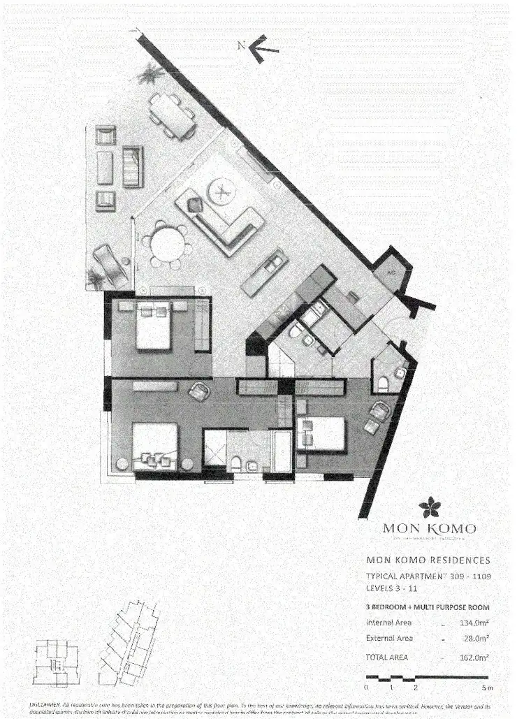 Floorplan of Homely unit listing, 309/99 Marine Parade, Redcliffe QLD 4020