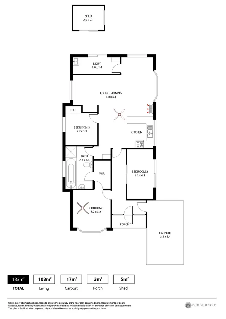 Floorplan of Homely house listing, 5 Madeline Court, Wynn Vale SA 5127