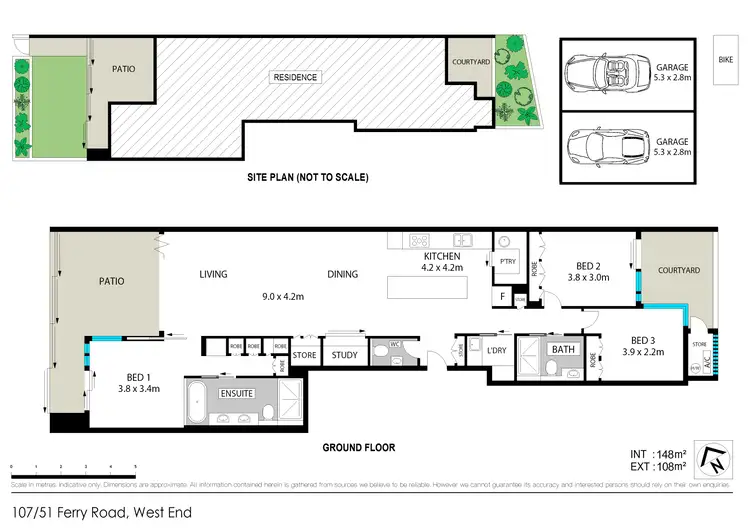 Floorplan of Homely apartment listing, 107/51 Ferry Road, West End QLD 4101