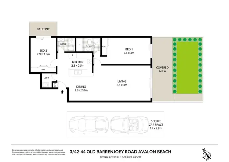 Floorplan of Homely apartment listing, 3/42-44 Old Barrenjoey Road, Avalon Beach NSW 2107
