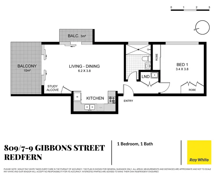Floorplan of Homely apartment listing, 809/7-9 Gibbons Street, Redfern NSW 2016