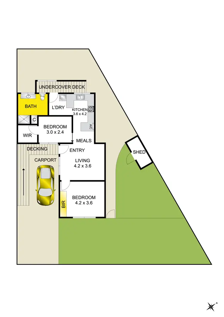 Floorplan of Homely unit listing, 1/252 High Street, Belmont VIC 3216