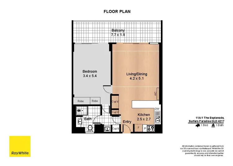 Floorplan of Homely unit listing, 11A/1 The Esplanade, Surfers Paradise QLD 4217