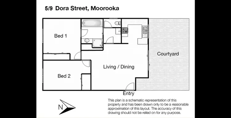Floorplan of Homely unit listing, 5/9 Dora Street, Moorooka QLD 4105
