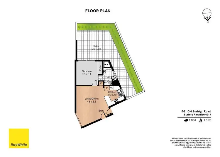 Floorplan of Homely unit listing, 5/21 Old Burleigh Road, Surfers Paradise QLD 4217